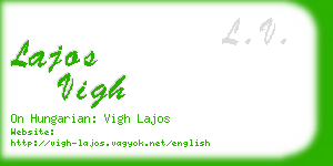 lajos vigh business card